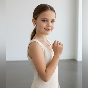 Adorable Children’s Cat Ears Silver Jewelry Set